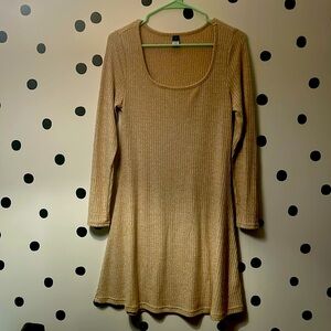 ‼️Old Navy Tan Long Sleeve Swing Dress ‼️